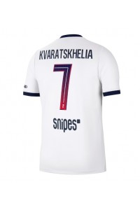 Paris Saint-Germain Khvicha Kvaratskhelia #7 Fotballdrakt Borte Klær 2026-27 Korte ermer